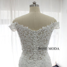 Load image into Gallery viewer, rosemoda-lace-mermaid-wedding-dress-with-cut-out-hem-f.jpg