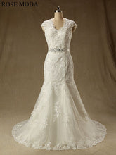 Load image into Gallery viewer, rosemoda-lace-mermaid-wedding-with-cut-out-back-a.jpg