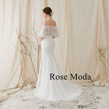 Load image into Gallery viewer, rosemoda-lace-mermaid-weddingdress-f-backside