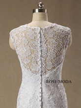 Load image into Gallery viewer, rosemoda-lace-ruffled-organza-mermaid-wedding-dress-f.jpg