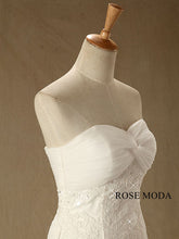 Load image into Gallery viewer, rosemoda-lace-tiered-organza-mermaid-wedding-dress-e.jpg