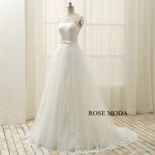 Load image into Gallery viewer, rosemoda-lace-tule-a-line-wedding-dress-b.jpg