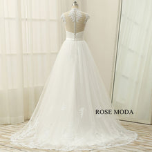 Load image into Gallery viewer, rosemoda-lace-tule-a-line-wedding-dress-c.jpg