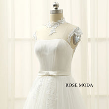 Load image into Gallery viewer, rosemoda-lace-tule-a-line-wedding-dress-e.jpg