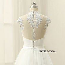 Load image into Gallery viewer, rosemoda-lace-tule-a-line-wedding-dress-f.jpg