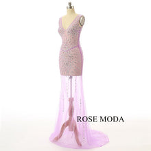 Load image into Gallery viewer, rosemoda-long-beading-illusion-purple-evening-dress-b.jpg
