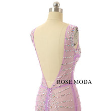 Load image into Gallery viewer, rosemoda-long-beading-illusion-purple-evening-dress-f.jpg