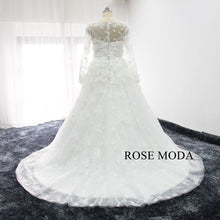 Load image into Gallery viewer, rosemoda-long-sleeve-3-D-lace-ball-gown-wedding-dress-c.jpg