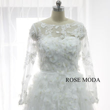 Load image into Gallery viewer, rosemoda-long-sleeve-3-D-lace-ball-gown-wedding-dress-e.jpg