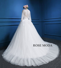 Load image into Gallery viewer, rosemoda-long-sleeve-ball-gown-weddingdress-e