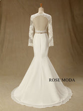 Load image into Gallery viewer, rosemoda-long-sleeve-chiffon-mermaid-wedding-dress-c.jpg