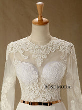 Load image into Gallery viewer, rosemoda-long-sleeve-chiffon-mermaid-wedding-dress-d.jpg