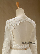 Load image into Gallery viewer, rosemoda-long-sleeve-chiffon-mermaid-wedding-dress-e.jpg