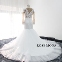 Load image into Gallery viewer, rosemoda-long-sleeve-illusion-bodice-mermaid-wedding-dress-g.jpg