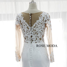 Load image into Gallery viewer, rosemoda-long-sleeve-illusion-bodice-mermaid-wedding-dress-i.jpg