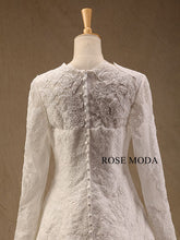 Load image into Gallery viewer, rosemoda-long-sleeve-lace-a-line-wedding-dress-f.jpg