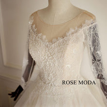 Load image into Gallery viewer, rosemoda-long-sleeve-lace-ball-gown-wedding-dress-d_10759a91-9971-4aa4-bd56-2ed9987160b1.jpg