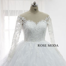 Load image into Gallery viewer, rosemoda-long-sleeve-lace-ball-gown-wedding-dress-d_3180061c-81d0-4f75-a506-27893348465e.jpg