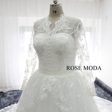 Load image into Gallery viewer, rosemoda-long-sleeve-lace-ball-gown-wedding-dress-h.jpg