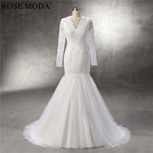 Load image into Gallery viewer, rosemoda-long-sleeve-lace-mermaid-wedding-dress-a_299794b9-e3d5-485a-98d8-fc387895e3ae.jpg