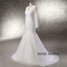 Load image into Gallery viewer, rosemoda-long-sleeve-lace-mermaid-wedding-dress-b_21ccc3bd-89bf-4a23-9b0b-56654a96ddef.jpg