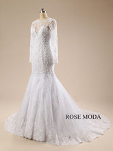 Load image into Gallery viewer, rosemoda-long-sleeve-lace-mermaid-wedding-dress-b_2c1d40c0-5d6d-4b7f-a724-091e9aa23715.jpg