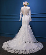 Load image into Gallery viewer, rosemoda-long-sleeve-lace-mermaid-wedding-dress-e.jpg