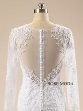 Load image into Gallery viewer, rosemoda-long-sleeve-lace-mermaid-wedding-dress-f.jpg
