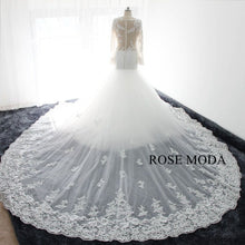 Load image into Gallery viewer, rosemoda-long-sleeve-lace-mermaid-wedding-dress-with-removable-royal-train-j.jpg 800 ×