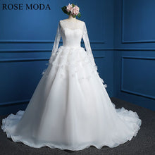 Load image into Gallery viewer, rosemoda-long-sleeve-lace-organza-ball-gown-wedding-dress-a.jpg
