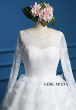 Load image into Gallery viewer, rosemoda-long-sleeve-lace-organza-ball-gown-wedding-dress-e.jpg