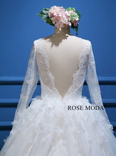 Load image into Gallery viewer, rosemoda-long-sleeve-lace-organza-ball-gown-wedding-dress-h.jpg