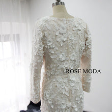 Load image into Gallery viewer, rosemoda-long-sleeve-muslim-lace-mermaid-wedding-dress-g.jpg