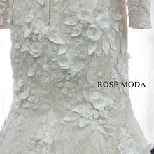 Load image into Gallery viewer, Rosemoda Luxury Muslim Long Sleeve Lace Mermaid Wedding Dress