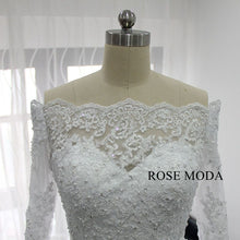 Load image into Gallery viewer, Rosemoda Off Shoulder Long Sleeve Ball Gown Wedding Dress