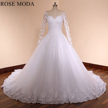 Load image into Gallery viewer, rosemoda-long-sleeve-pearl-ball-gown-wedding-dress-a.jpg