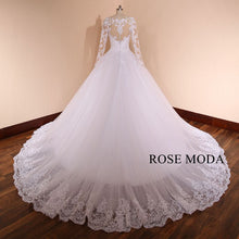 Load image into Gallery viewer, rosemoda-long-sleeve-pearl-ball-gown-wedding-dress-d.jpg