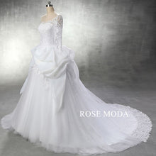 Load image into Gallery viewer, rosemoda-long-sleeve-tulle-organza-ball-gown-wedding-dress-b.jpg