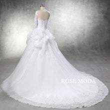 Load image into Gallery viewer, rosemoda-long-sleeve-tulle-organza-ball-gown-wedding-dress-d.jpg