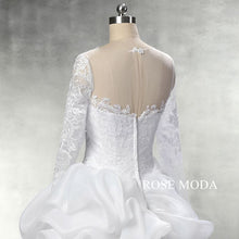 Load image into Gallery viewer, rosemoda-long-sleeve-tulle-organza-ball-gown-wedding-dress-f.jpg