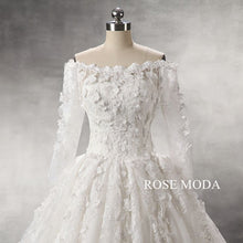 Load image into Gallery viewer, rosemoda-luxury-off-the-shoulder-ball-gown-wedding-dress-e.jpg