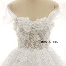 Load image into Gallery viewer, rosemoda-luxury-off-the-shoulder-beaded-lace-illusion-ball-gown-wedding-dress-e.jpg