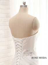 Load image into Gallery viewer, Rosemoda Asymmetrical Draped Satin Mermaid Wedding Dress