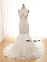 Load image into Gallery viewer, Rosemoda Lace Mermaid Wedding Dress with Removable Bolero