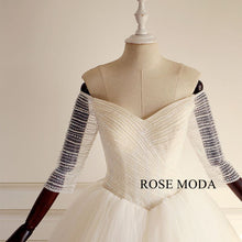 Load image into Gallery viewer, rosemoda-off-the-shoudler-beaded-ball-gown-wedding-dress-e.jpg