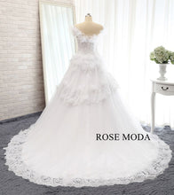 Load image into Gallery viewer, rosemoda-off-the-shoulder-feathers-ball-gown-wedding-dress-c.jpg