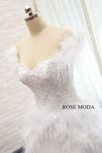 Load image into Gallery viewer, rosemoda-off-the-shoulder-feathers-ball-gown-wedding-dress-d.jpg