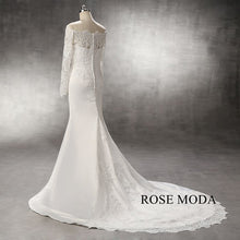 Load image into Gallery viewer, rosemoda-off-the-shoulder-long-sleeve-mermaid-wedding-dress-d.jpg