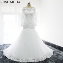Load image into Gallery viewer, rosemoda-off-the-shoulder-long-sleeve-trumpet-wedding-dress-a.jpg