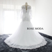 Load image into Gallery viewer, rosemoda-off-the-shoulder-long-sleeve-trumpet-wedding-dress-f.jpg